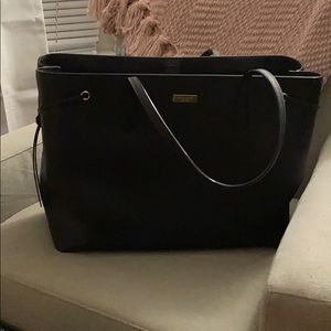 kate spade Black Leather Tote Bag